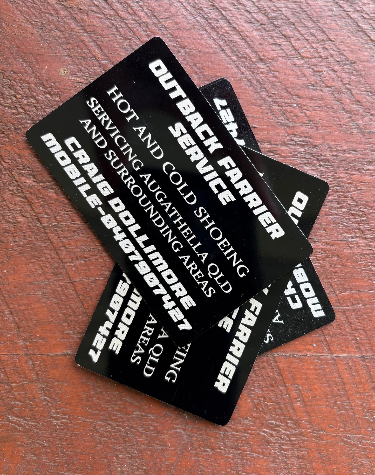 Aluminum business cards